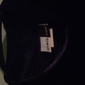 Long sleeved, long velvet dress